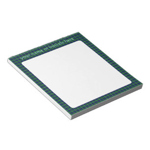 Douglas Official Tartan with monogram / name Notepad