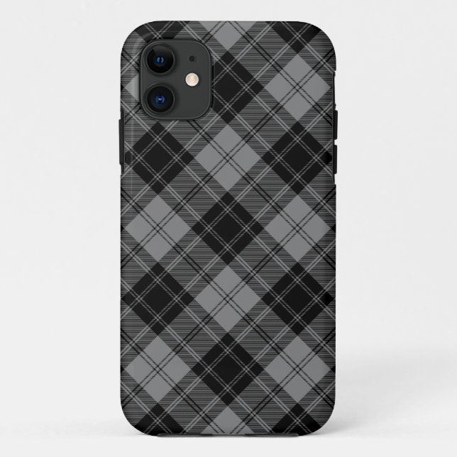 Douglas tartan black grey plaid Case-Mate iPhone case (Back)