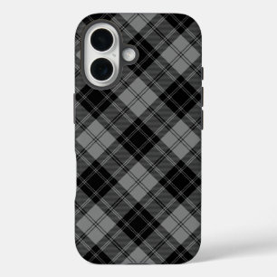Douglas tartan black grey plaid iPhone 16 case