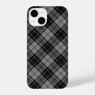Douglas tartan black grey plaid iPhone 14 case