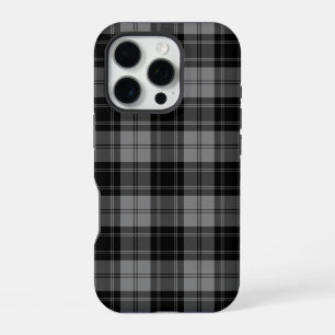Douglas tartan black grey plaid iPhone 16 pro case