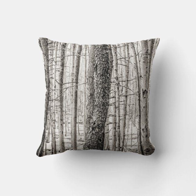 Douglas Woods Throw Pillow (Back)