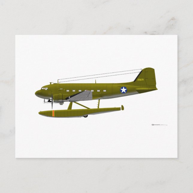 Douglas XC-47 Postcard (Front)