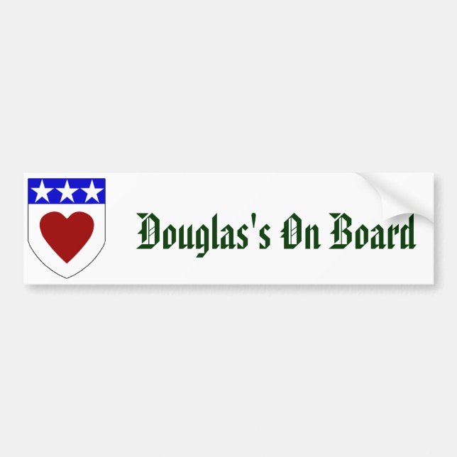 Douglas's On Board Bumper Sticker (Front)