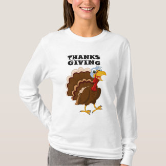 douille de femmes de T-shirt de dinde de