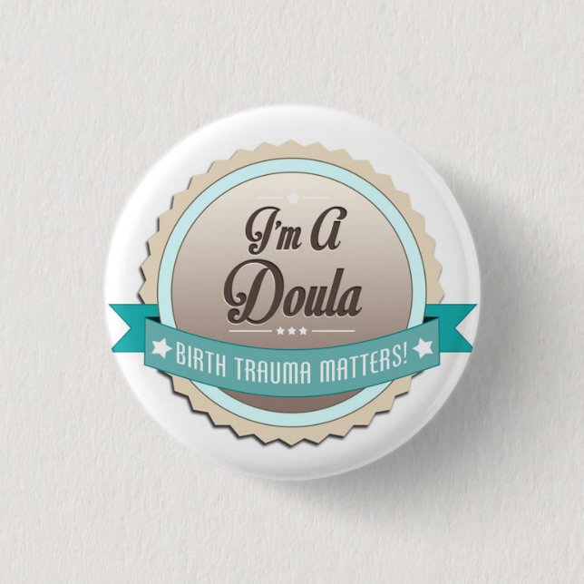Doula 1 Inch Round Button (Front)
