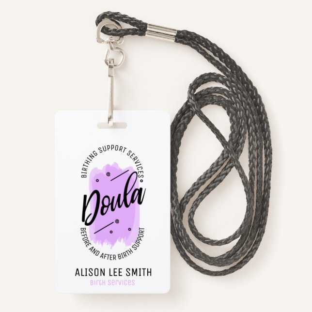 Doula Birth Coach Badge (Front with Lanyard)