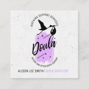 Doula Birth Coach Square Business Card