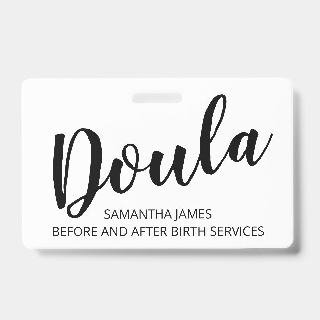 Doula Birth Services Nom Badge (Avant)