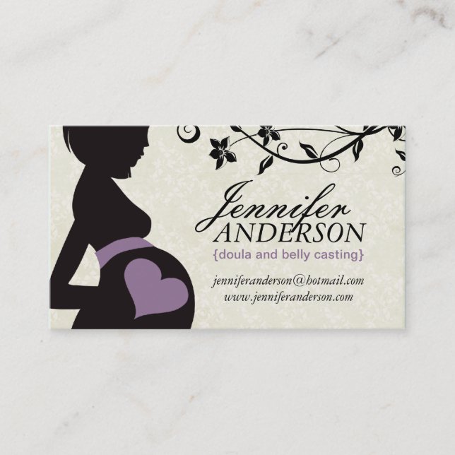 Doula, cartes de visite de bâti de sage-femme et (Devant)