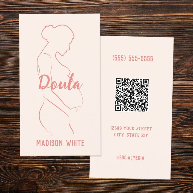 Doula Custom QR Business Card (Doula)
