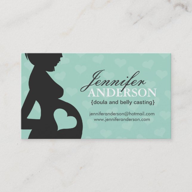 Doula, Midwife and Belly Casting Business Cards (Front)