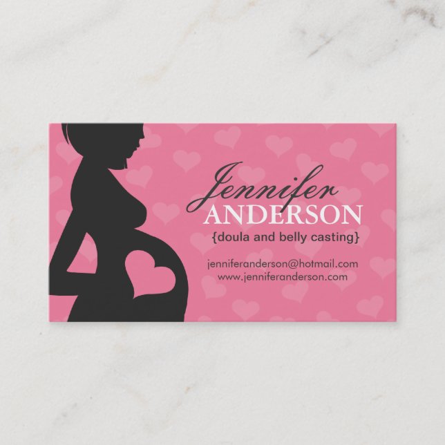 Doula, Midwife and Belly Casting Business Cards (Front)