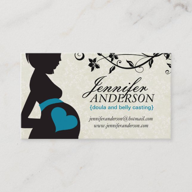 Doula, Midwife and Belly Casting Business Cards (Front)