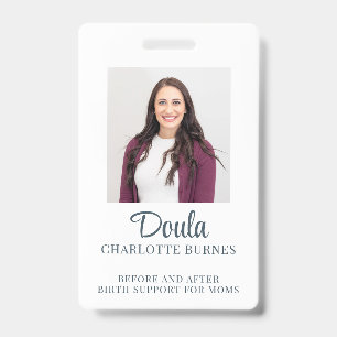 Doula Midwife Birth Coach Watercolor Rainbow Badge