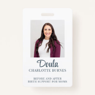 Doula Midwife Birth Coach Watercolor Rainbow Badge
