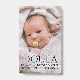 Doula Photo Birth Support Name Badge