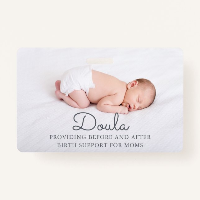 Doula Photo Birth Support Name Badge (Front)