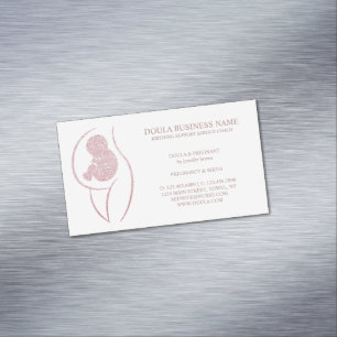 Doula Pregnancy Nurse Mom Birth Coach Magnetic Business Card