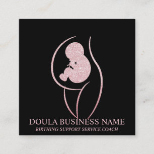 Doula Pregnancy Nurse Mom Birth Coach New Baby Square Business Card