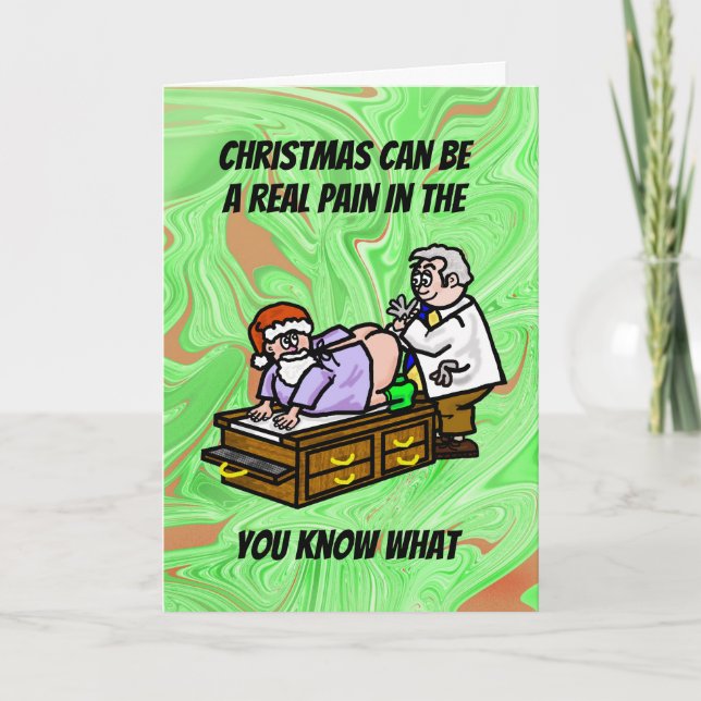 Douleur De Noël Dans Le Beurre Carte De Noël Médic (Devant)