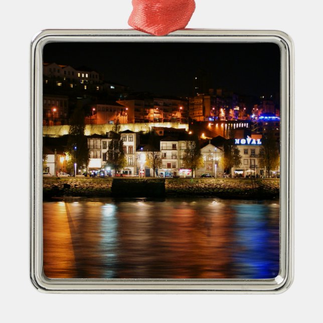 Douro river in Porto, Portugal Metal Ornament (Front)