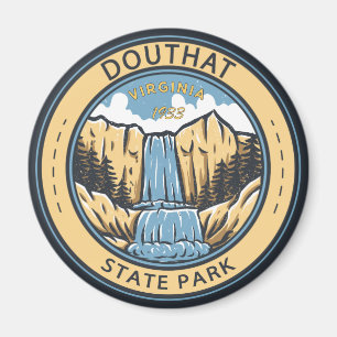 Douthat State Park Virginia Badge Magnet