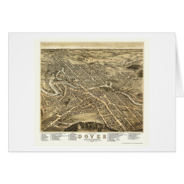 Douvres, carte panoramique de NH - 1877 (Devant horizontal)