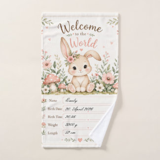 Doux design de bébé lapin avec champs de données d
