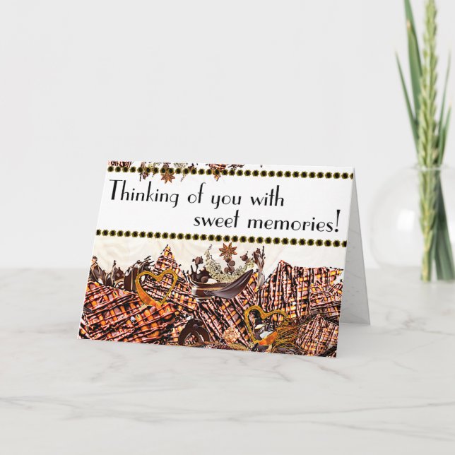 DOUX DIMANCHE ! :)  CARTE "EN PENSÉE POUR VOUS" 5X (Devant)