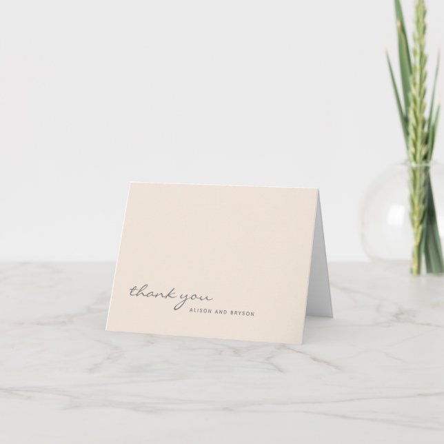 Doux et chaud Carte de remerciements couleur solid (Devant)