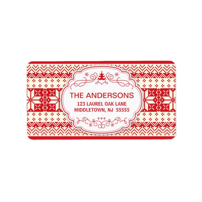 Doux moche Étiquettes de adresse de Noël (Devant)