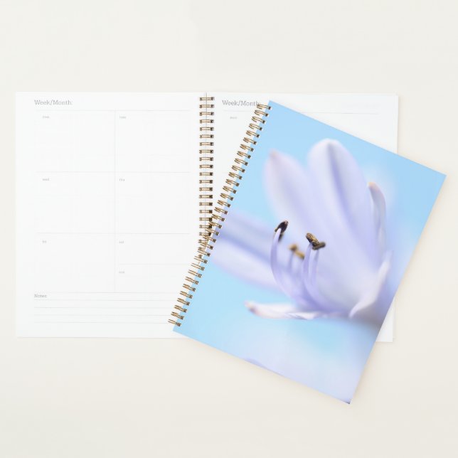 Doux Pastel bleu violet Fleur (Devant avec enveloppe)
