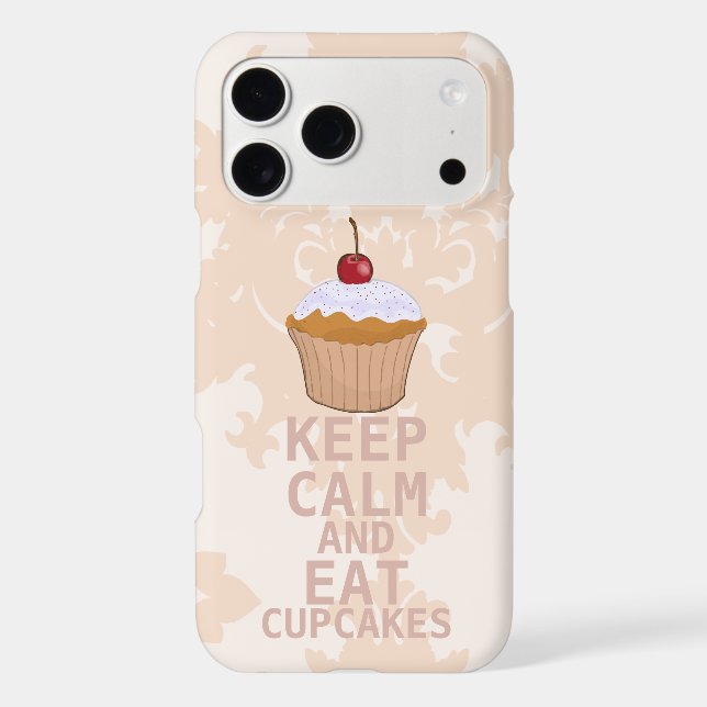 Doux Peacht Damask GARDER CALME ET Manger Cupcakes (Verso)