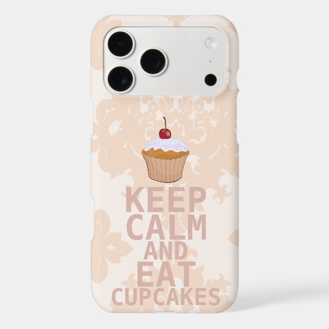 Doux Peacht Damask GARDER CALME ET Manger Cupcakes (Verso)