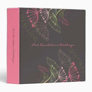 Doux Ressort rose Dandelions Floral Classeur perso