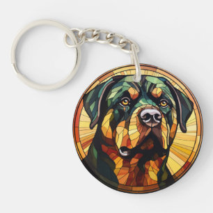 Doux tournevis en verre chien Rottweiler