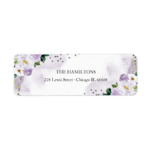 Douze ans sucrés Fleur floral aquarelle violet