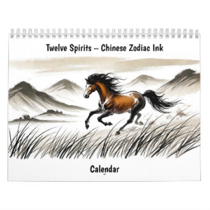 Douze Esprits – Calendrier à l'encre du zodiaque c