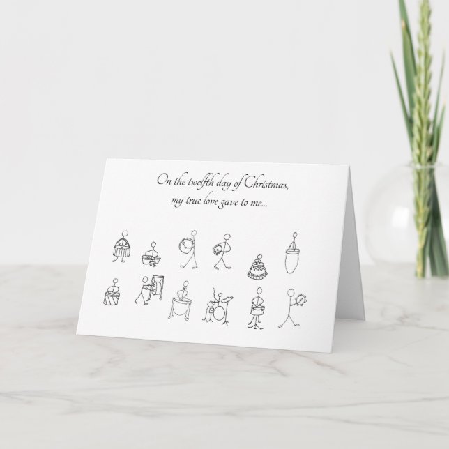 Douzième jour de carte de Noël (Devant)