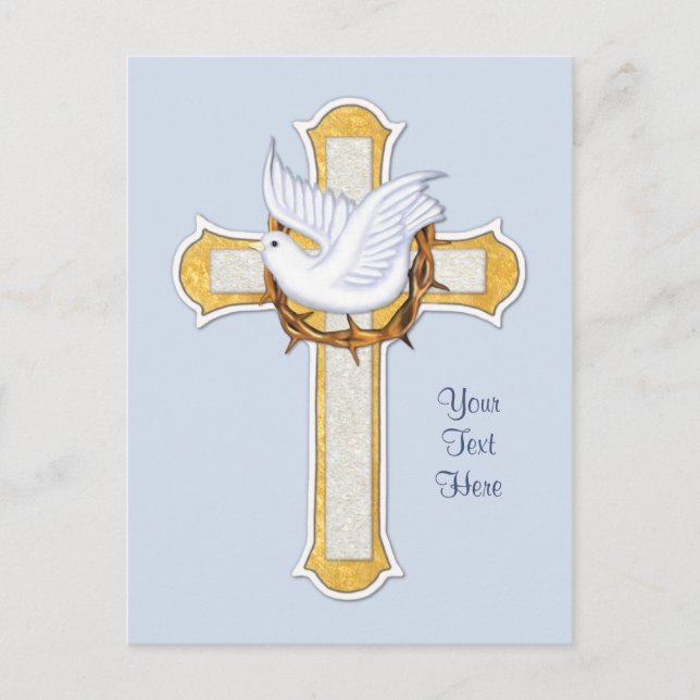 Dove and Cross Postcard (Front)