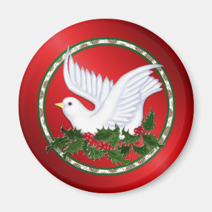 Dove and Holly Magnet
