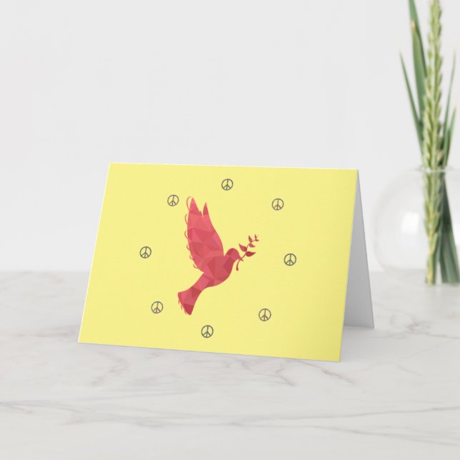 Dove and Peace Signs Card (Front)
