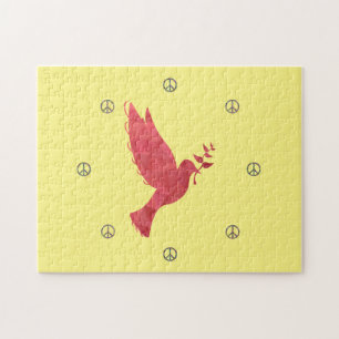 Dove and Peace Signs Jigsaw Puzzle