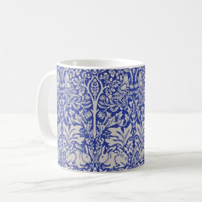 Dove and Rabbit, William Morris Coffee Mug (Front Left)