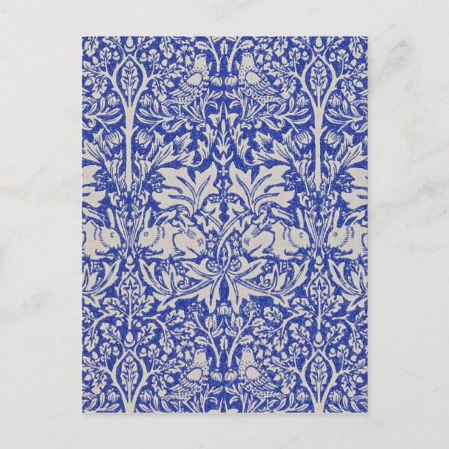 Dove and Rabbit, William Morris Postcard (Front)