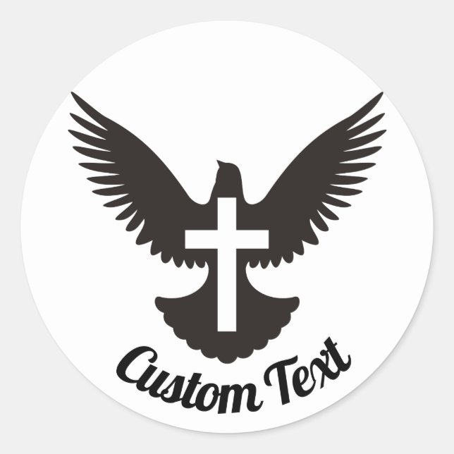 Dove avec Sticker rond classique Cross (Devant)