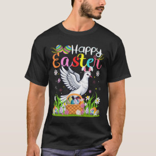 Dove Bird Happy Easter Egg Hunt Bunny Ear Dove Eas T-Shirt