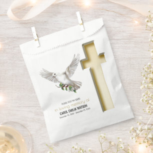 Dove Bird Seed Packet Funeral Memorial Favour Bag