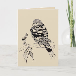 Dove Black and White Greeting Card